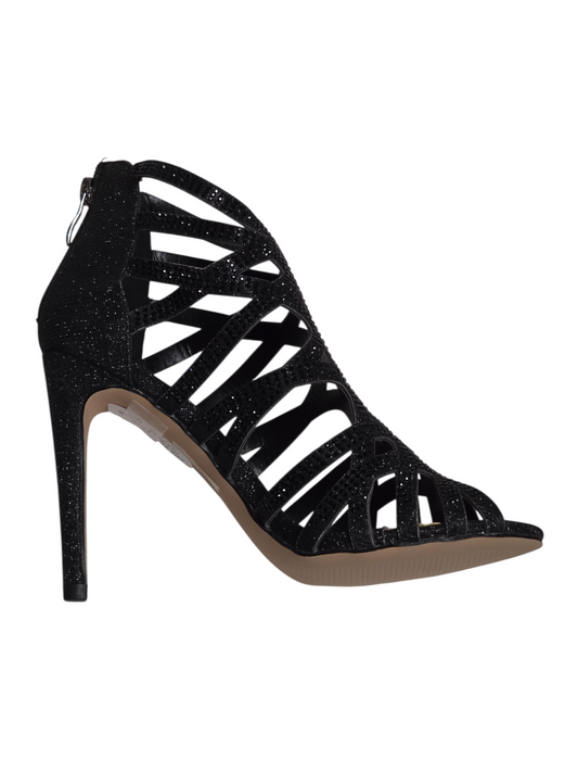 Black Sparkle Gladiator Heel Sandal - Your Party