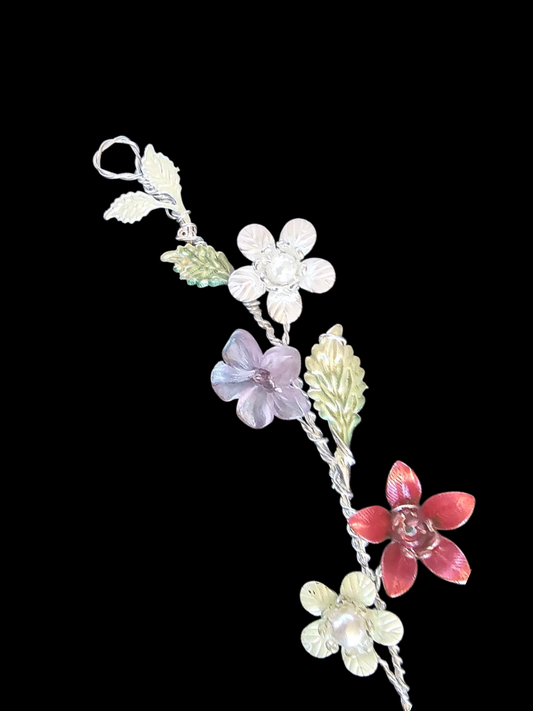 Multi-Colored Metal Floral Hair Accessory - Marionat