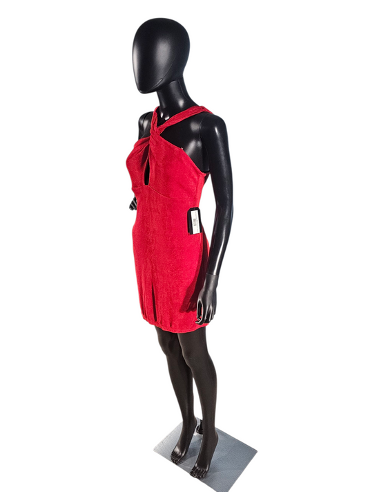 Red Cross Back Stretch Bodycon Dress - Wild Fable