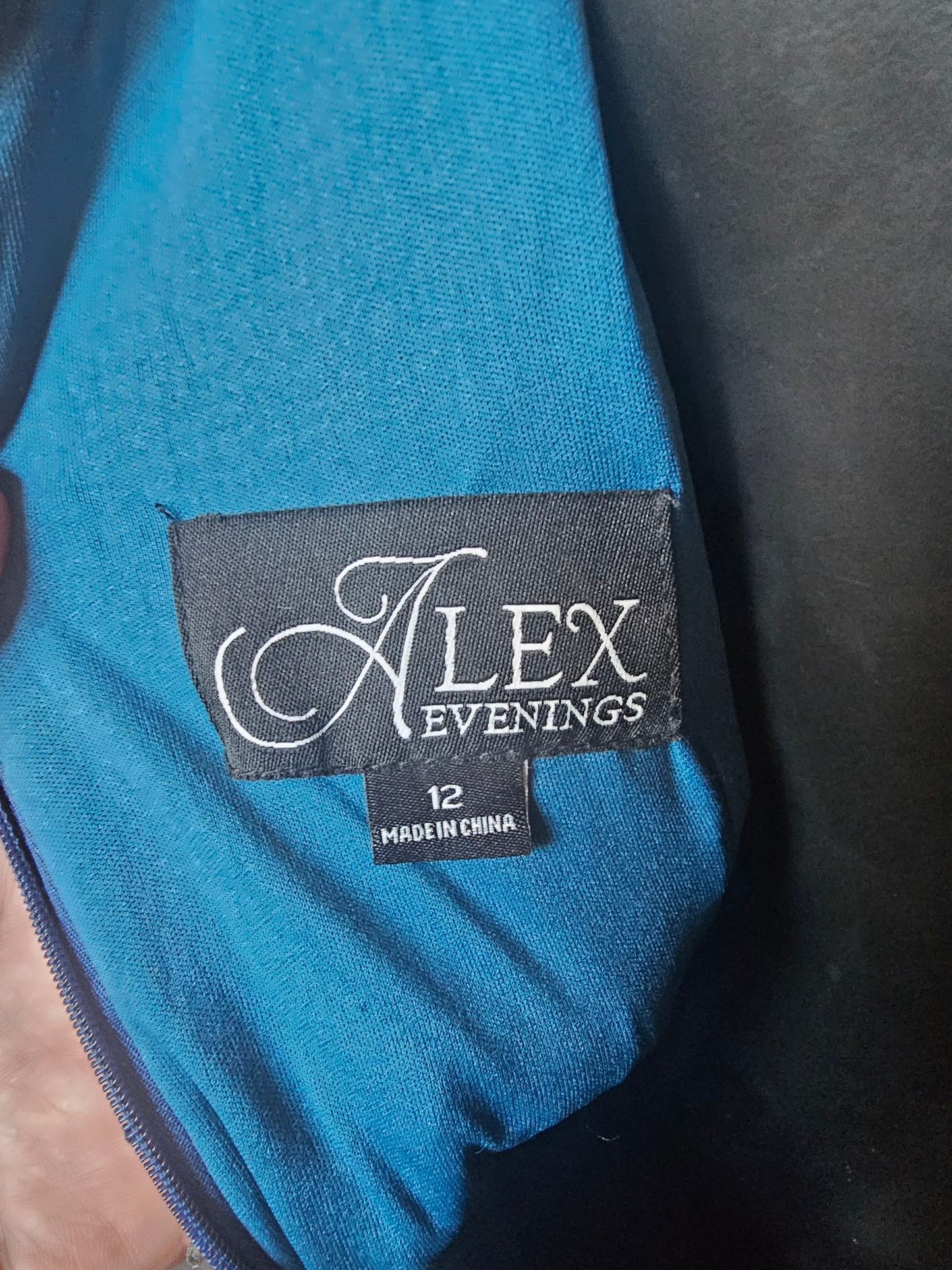 Royal Blue Beaded Cold Shoulder Flutter Sleeve Formal Gown - Alex Evenings