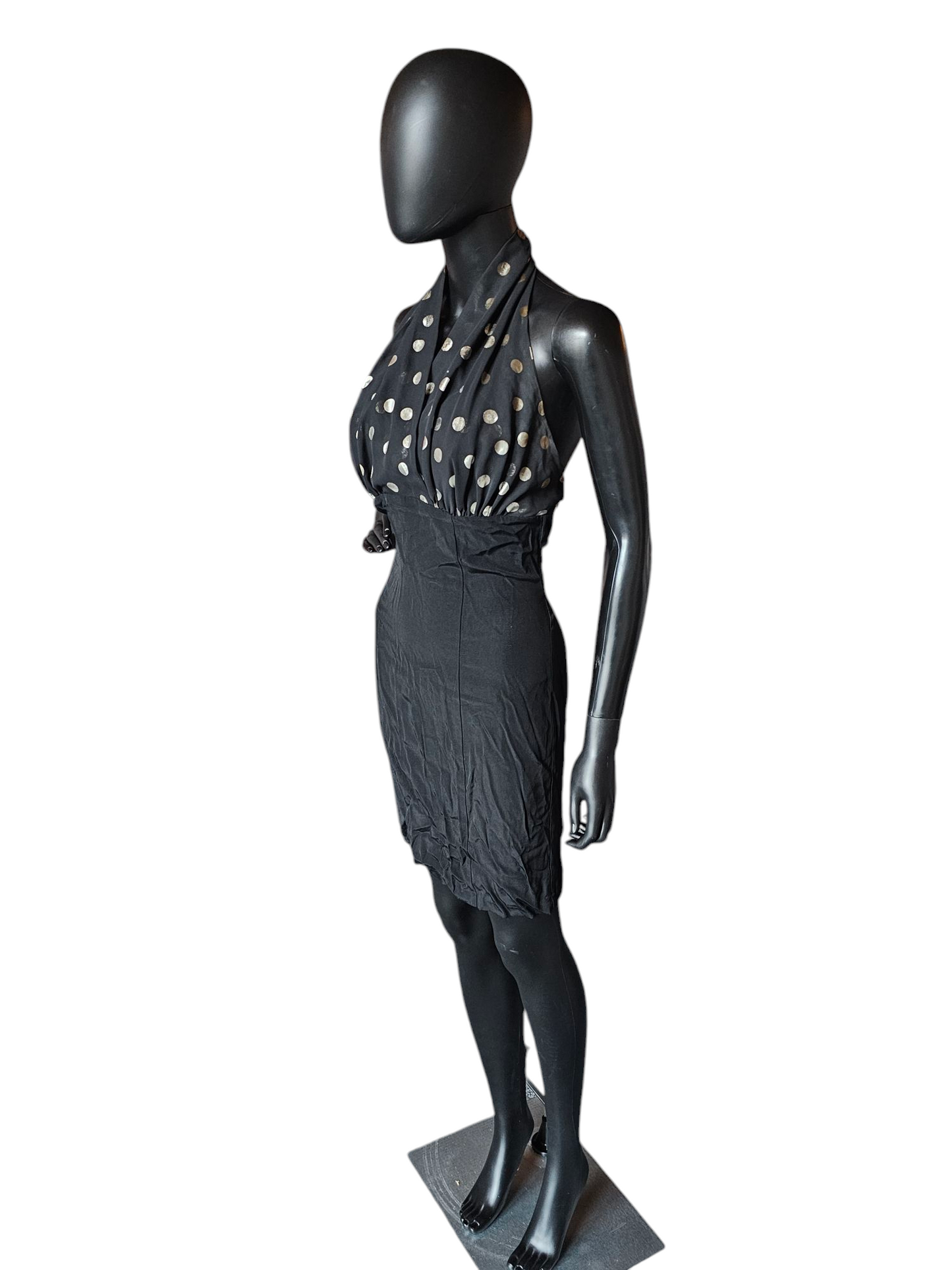 Vintage Polkadot Halter Cocktail