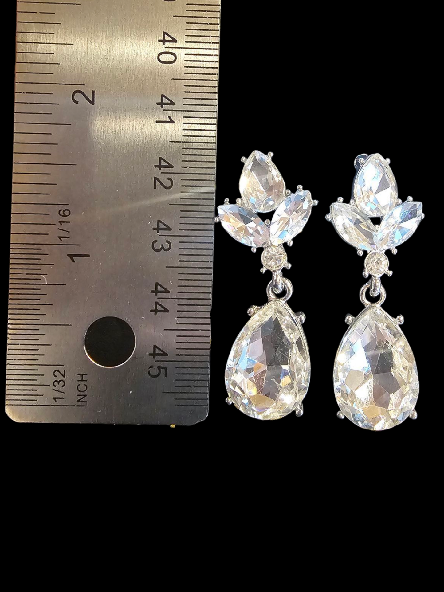Large Crystal Teardrop Earring