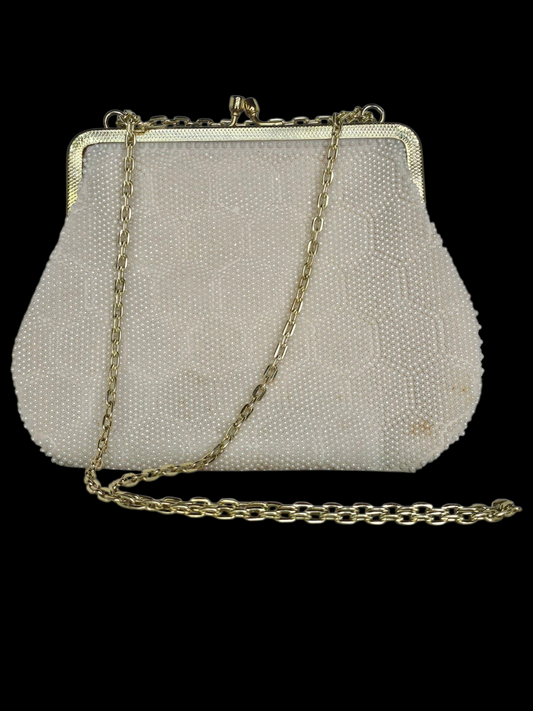 Vintage Ivory Honeycomb Pearl Clutch