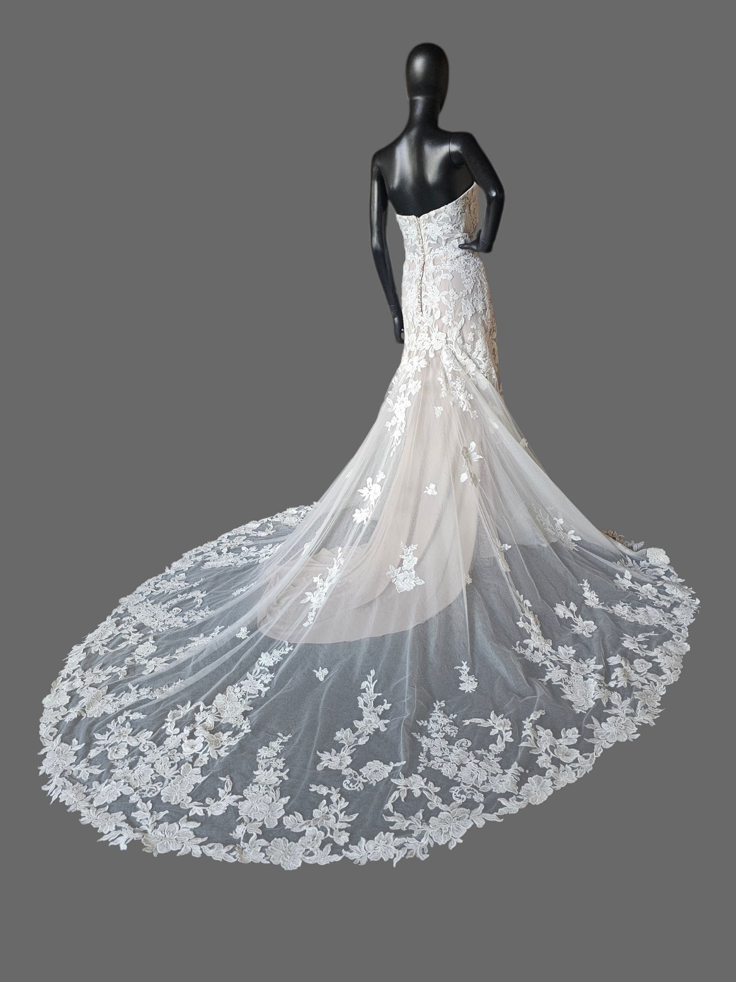 Ivory/Nude Lace Fitted (De Sleeve) - Mori Lee