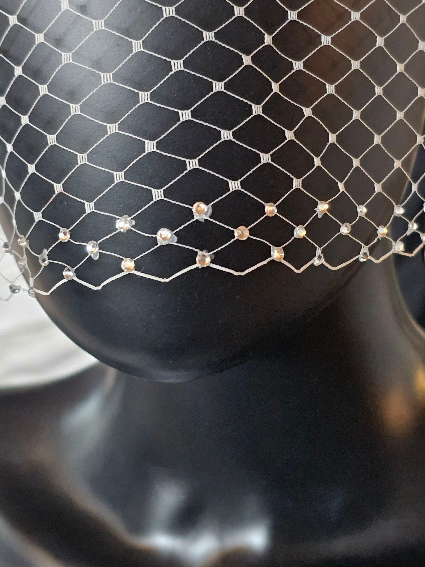 Net/Rhinestone Facinator Veil