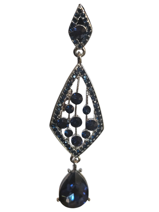 Silver/Sapphire Chandelier Earring