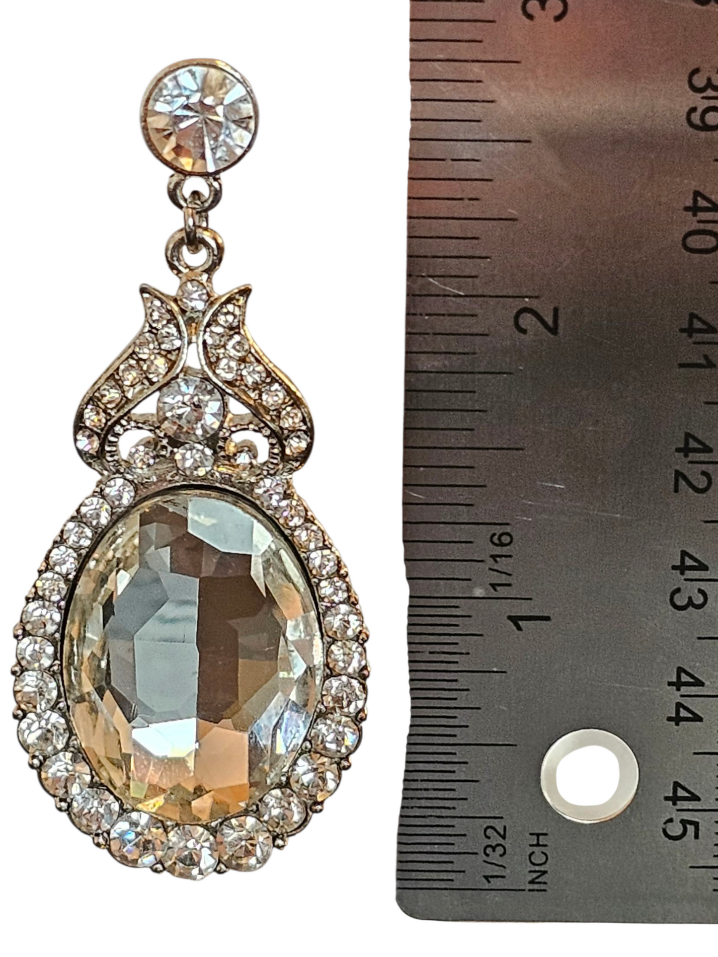 Large Mirror Drop Earring