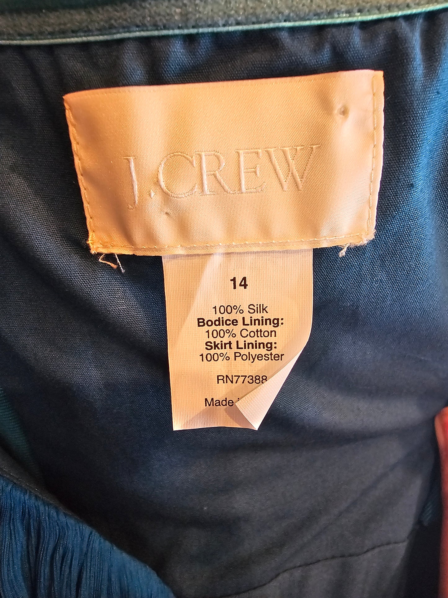 100% Silk Teal Cocktail / Party Dress