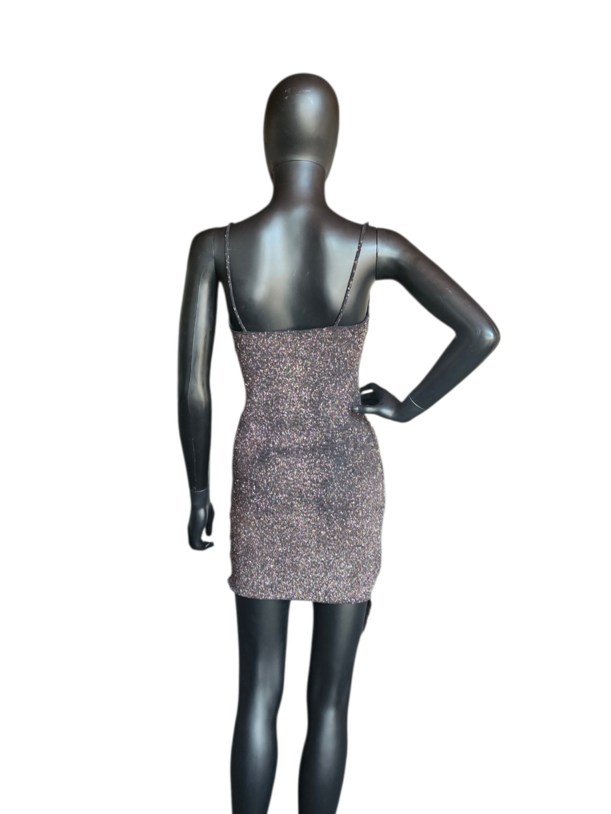 Black Glitter Cutout Homecoming Dress - Windsor
