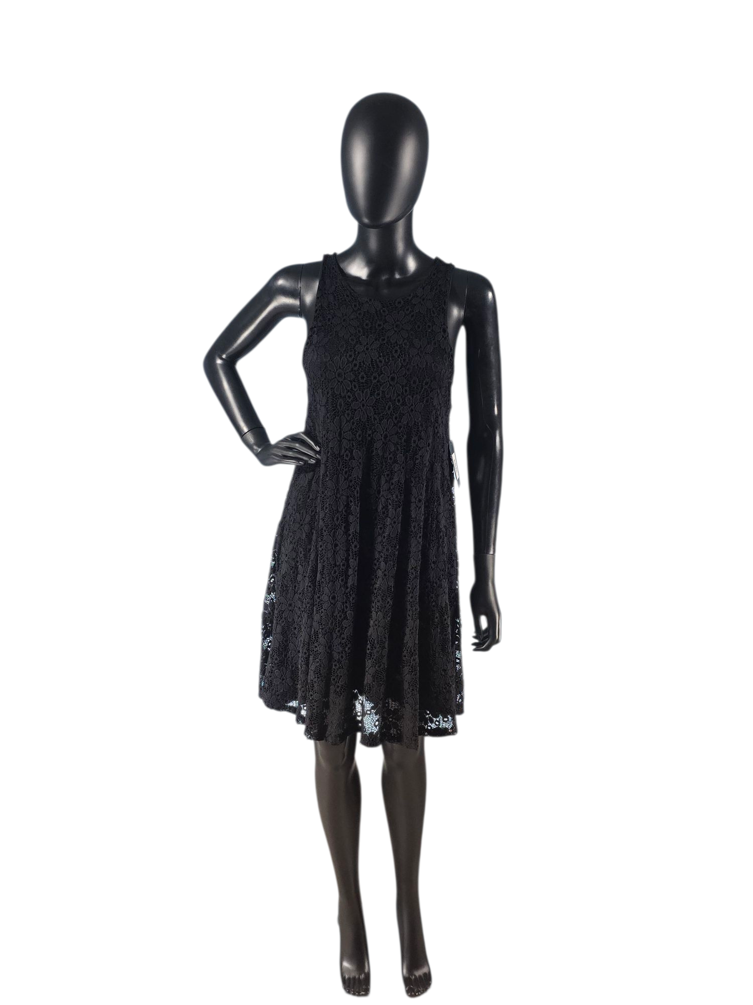 Black Lace Swing Party Dress - Ginger G Black Lace Swing Party Dress - Ginger G