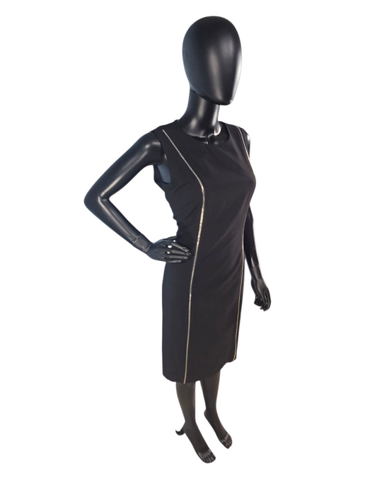 Black Zipper Sheath Dress - Calvin Klein - NWT