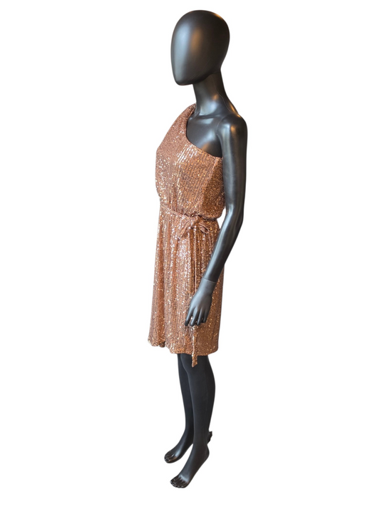 Bronze Sequin One Shoulder - RM Richards