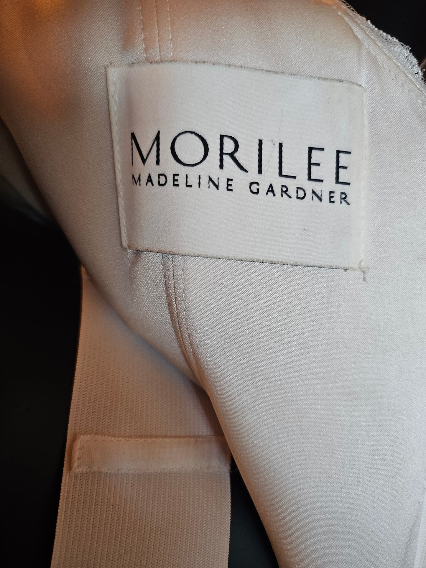 Mori Lee 2-Tone Lace Strapless Wedding Gown