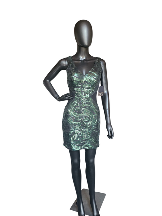 Forest Green Sequin Bodycon Cutout - Charlotte Russe