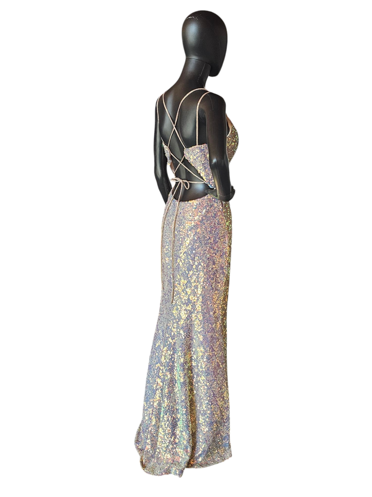 Iridescent Sequin Fitted Prom/Party Dress - Windsor