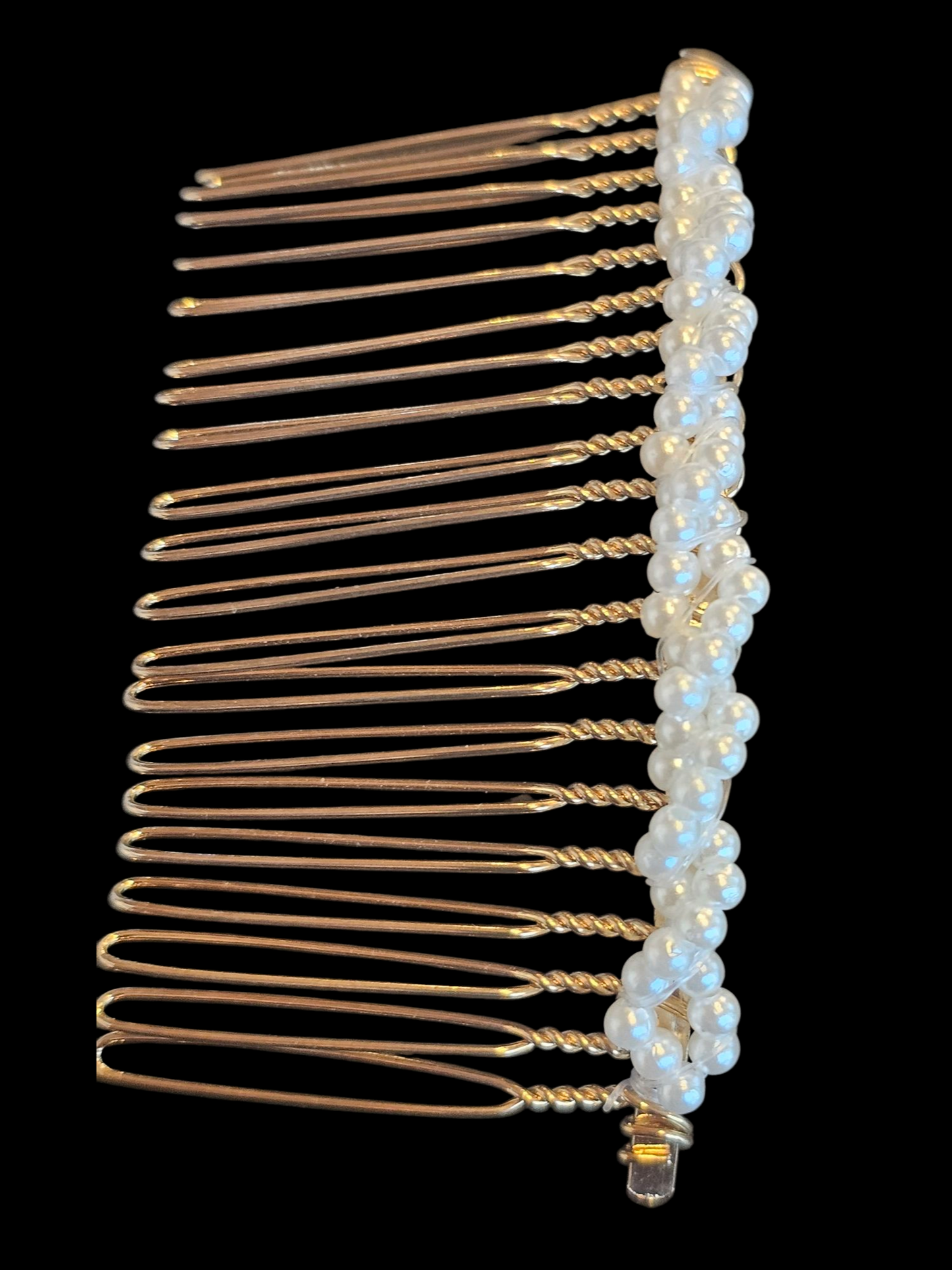 Minimal Pearl Hair Comb