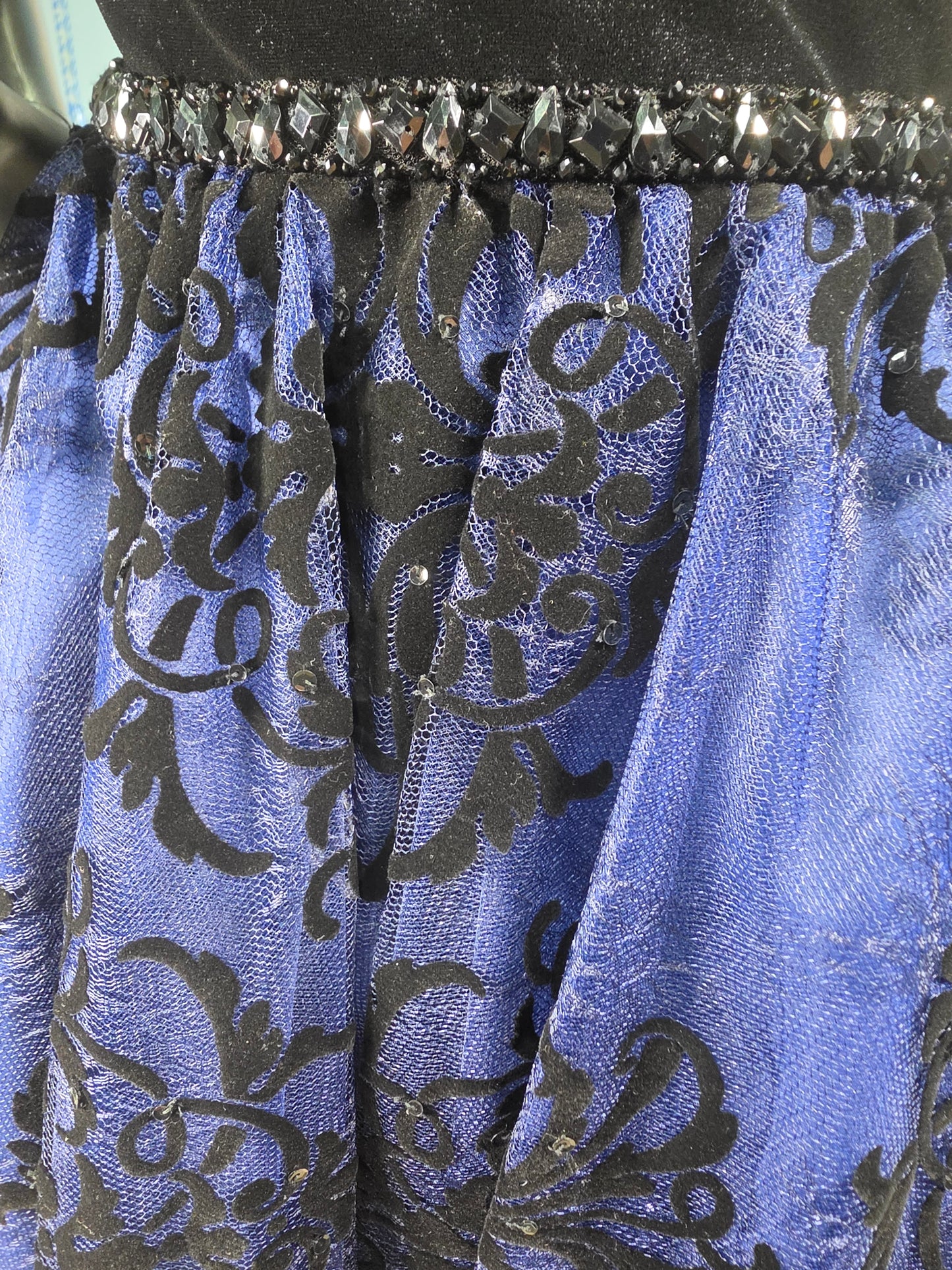 Black/Royal Blue Sweetheart Mini - Mori Lee