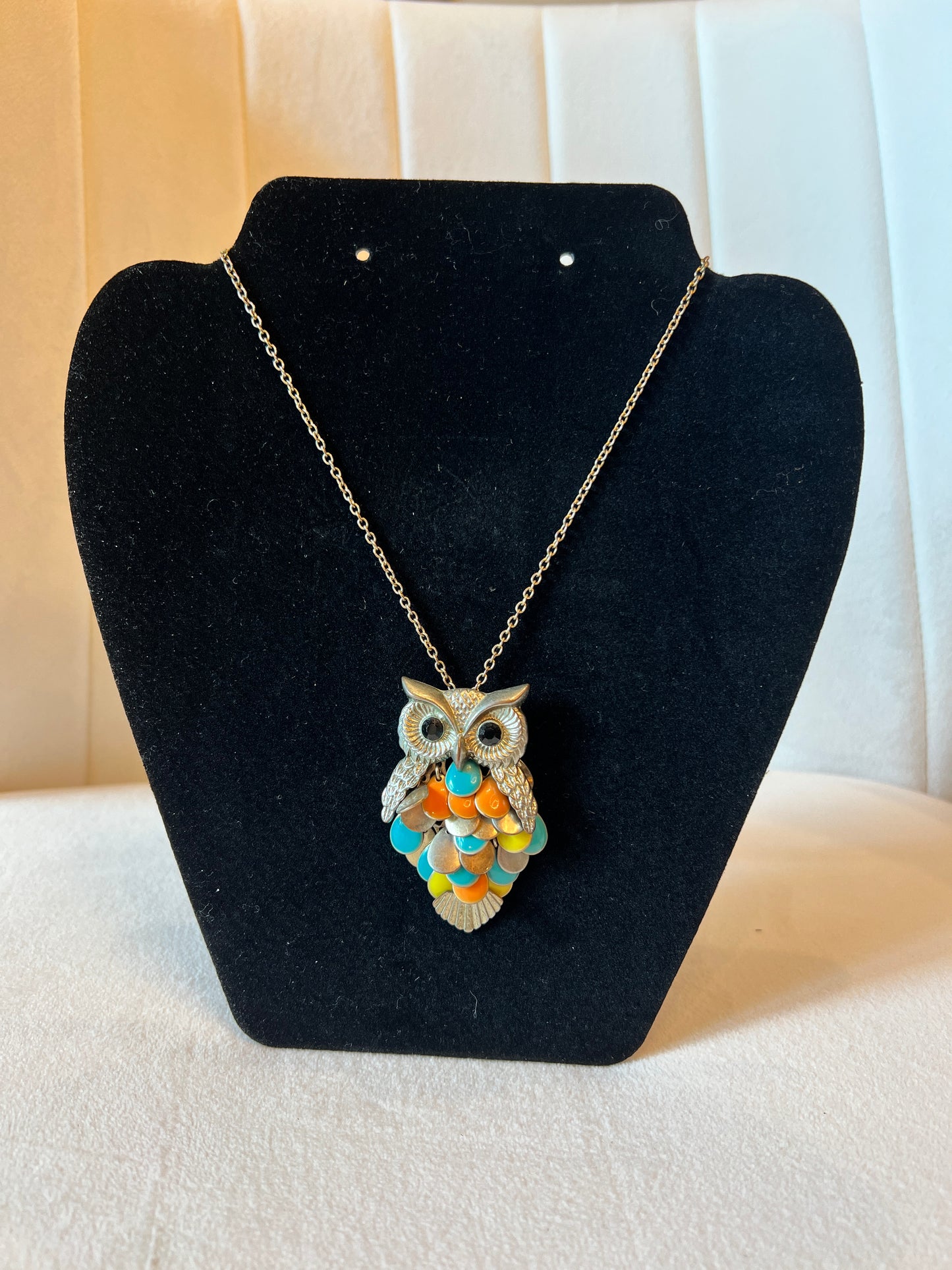 Vintage Owl Long Necklace