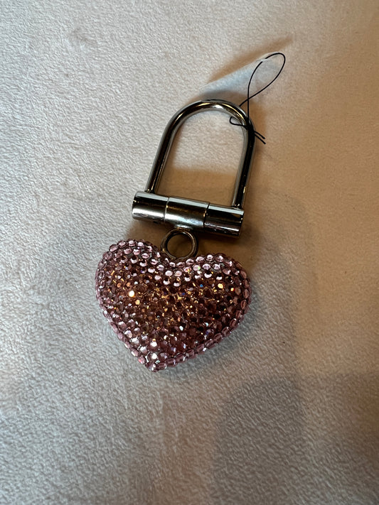 Pink Jewel Heart Fob