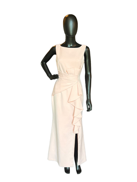 Pink Ruched Sheath Dress