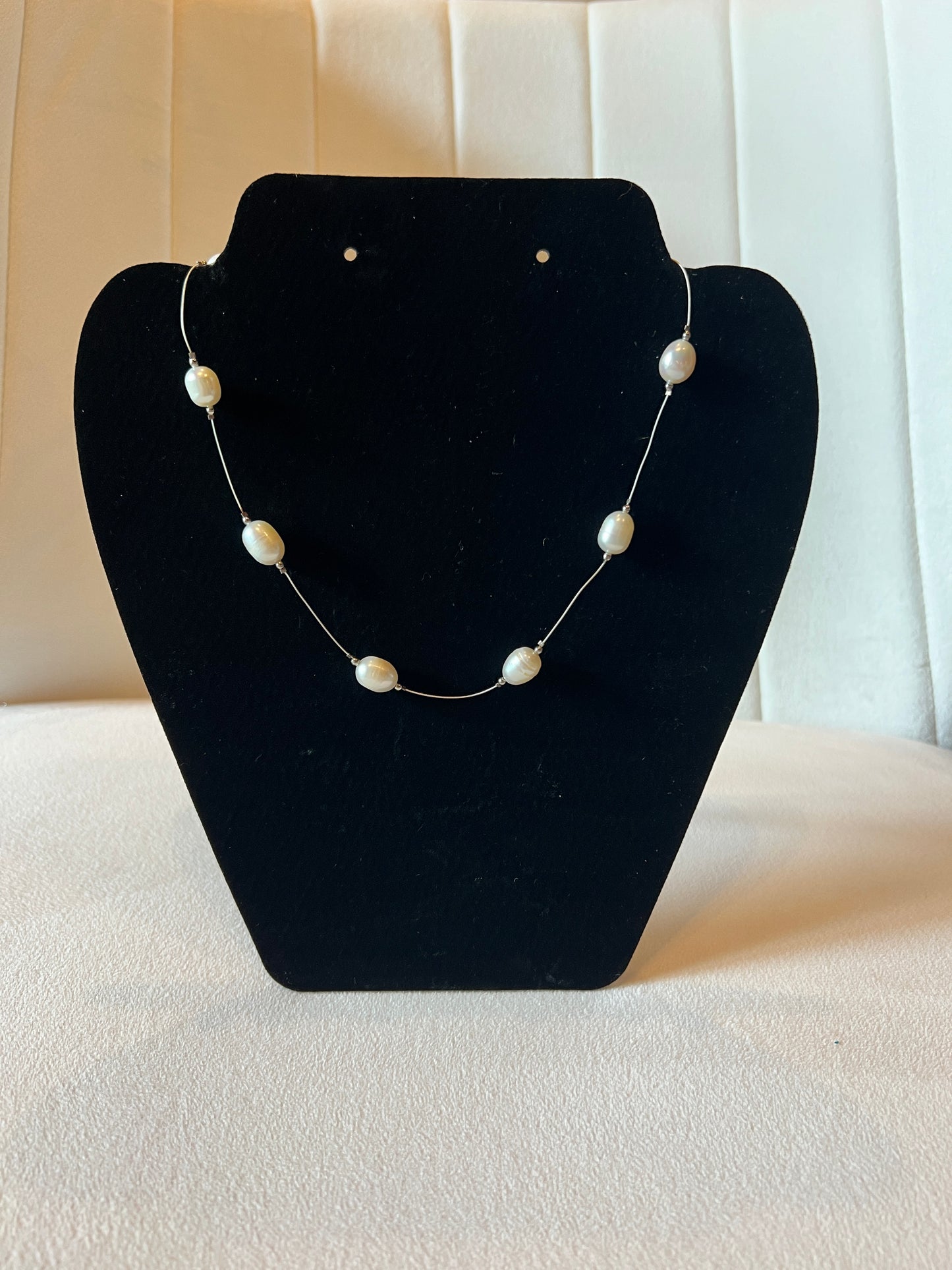 Large Pearl Collar Necklace