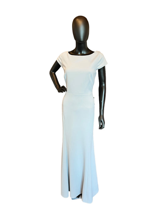 Watters French Blue Balled Crepe Formal Gown