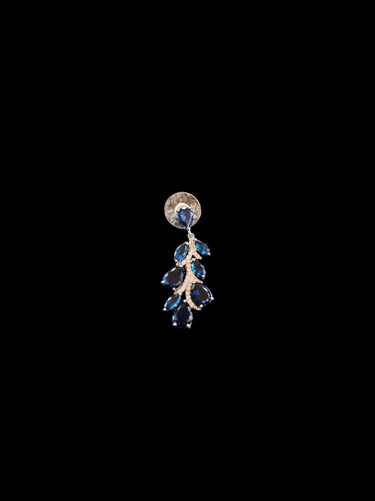Silver/Sapphire Vine Earring