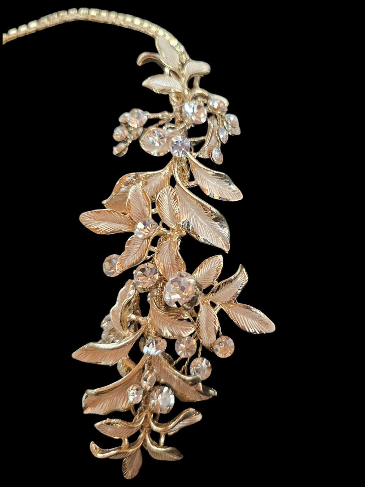 White Gold Floral Hair Wreath