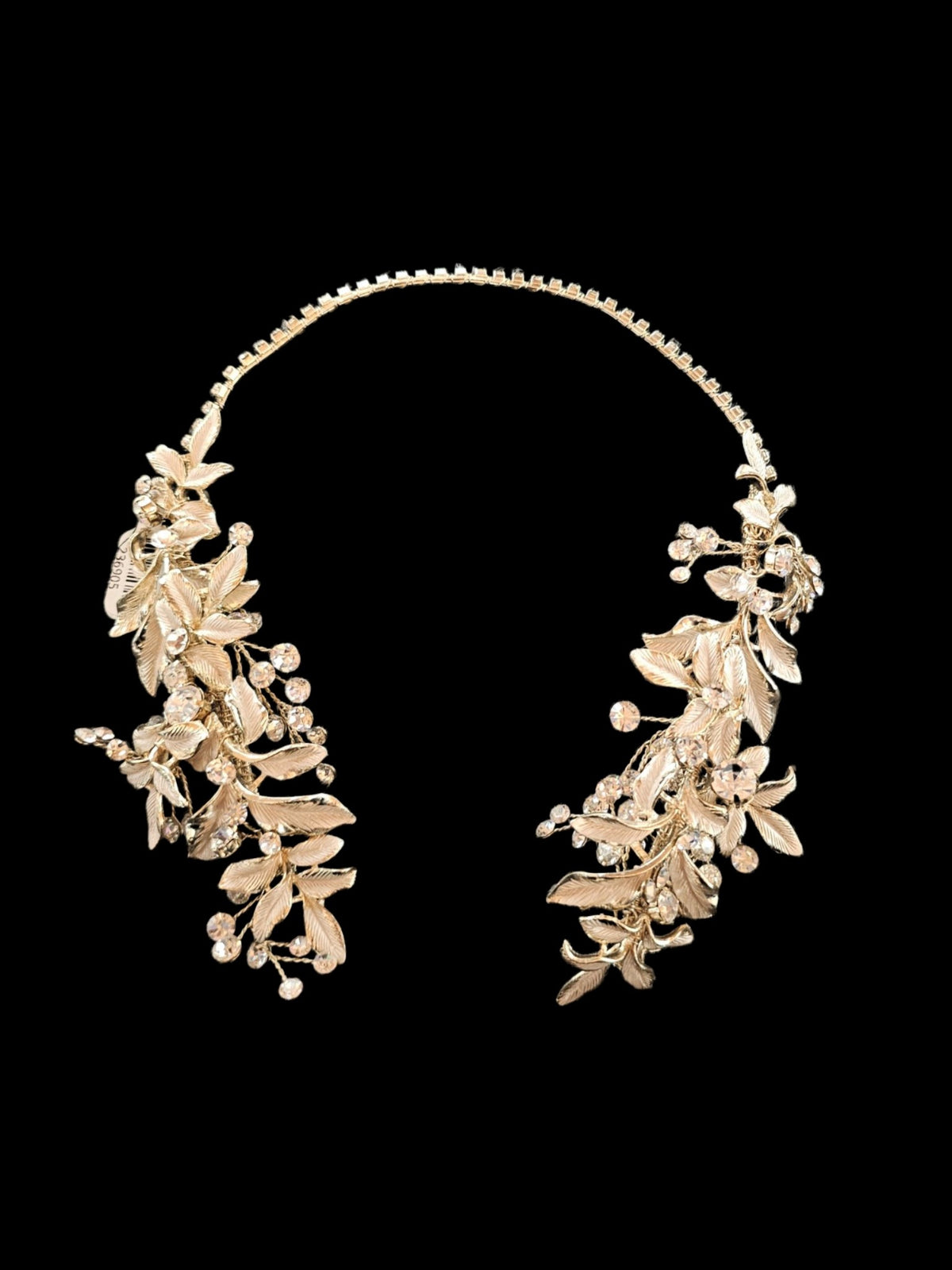 White Gold Floral Hair Wreath