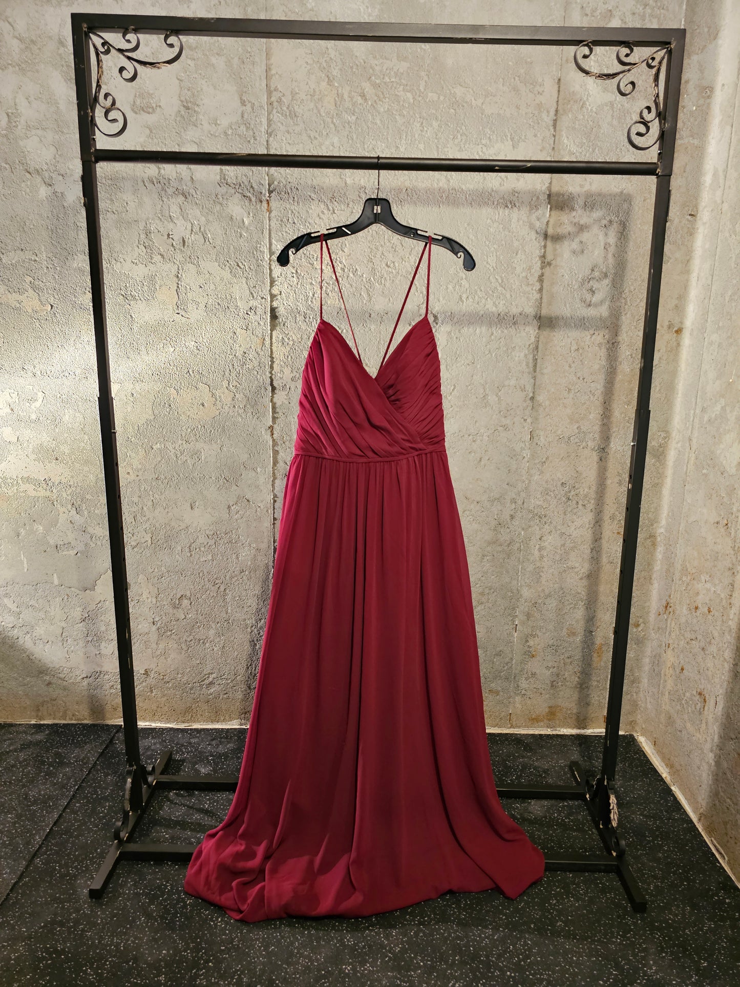 Red Chiffon Spaghetti Formal Dress - Hayley Paige