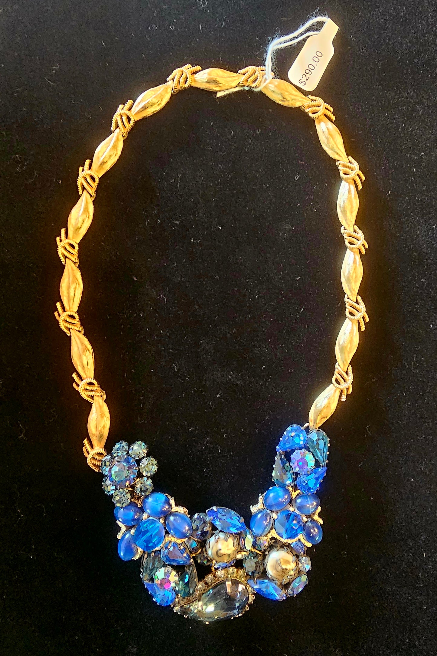 Vintage Dark Blue Necklace