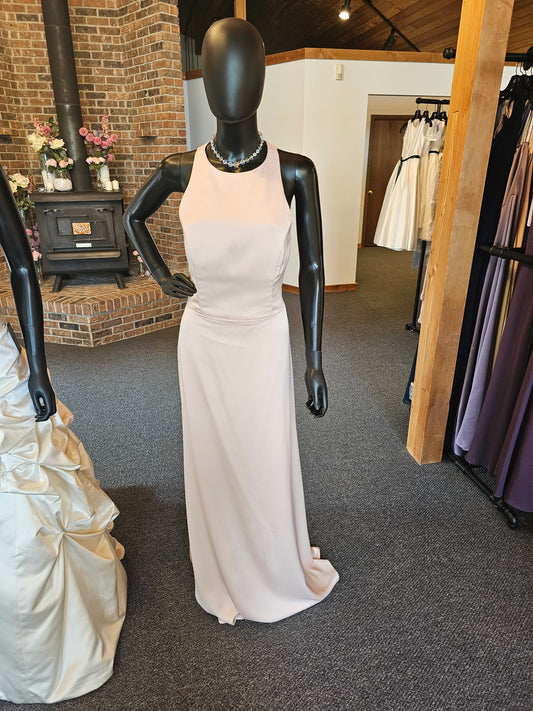 Hayley Paige Froze Crepe Maxi Formal Dress