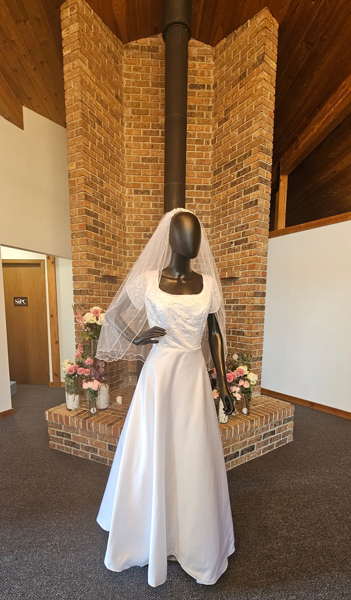 White Pearl Bead Veil