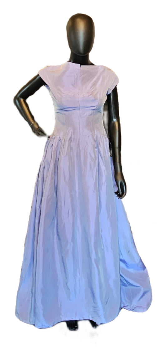 Vintage 40s Lavender Taffeta Party Dress