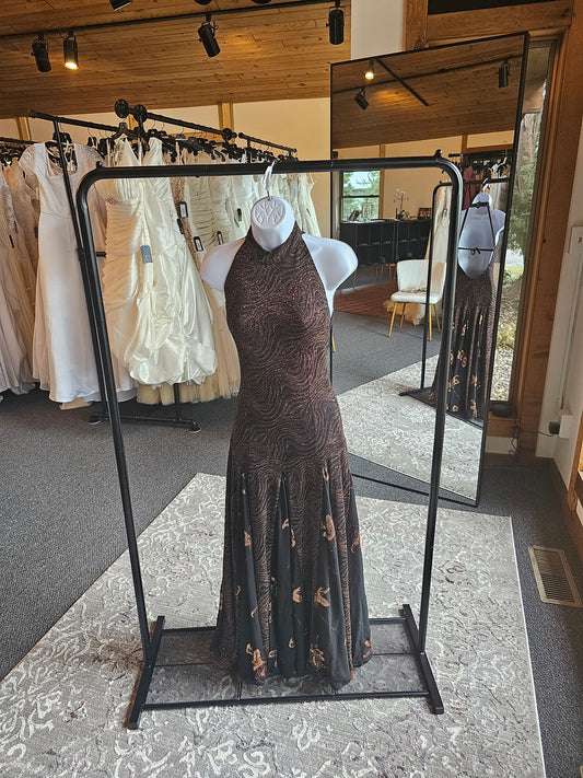 Brown/Black Sparkle Ballroom Dance Gown