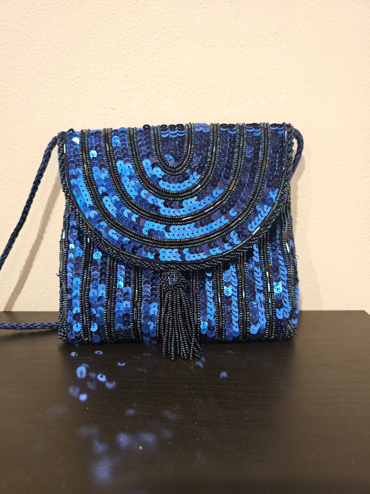 Blue Sequin/Beaded Purse