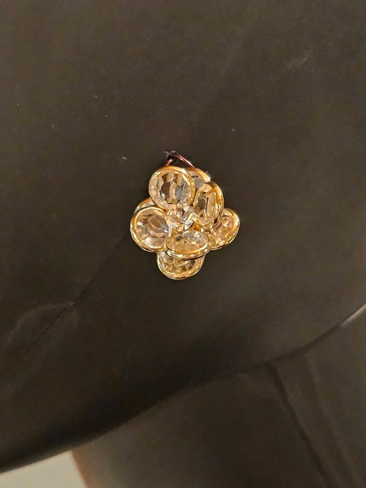 Crystal Flower Clip-on Earring