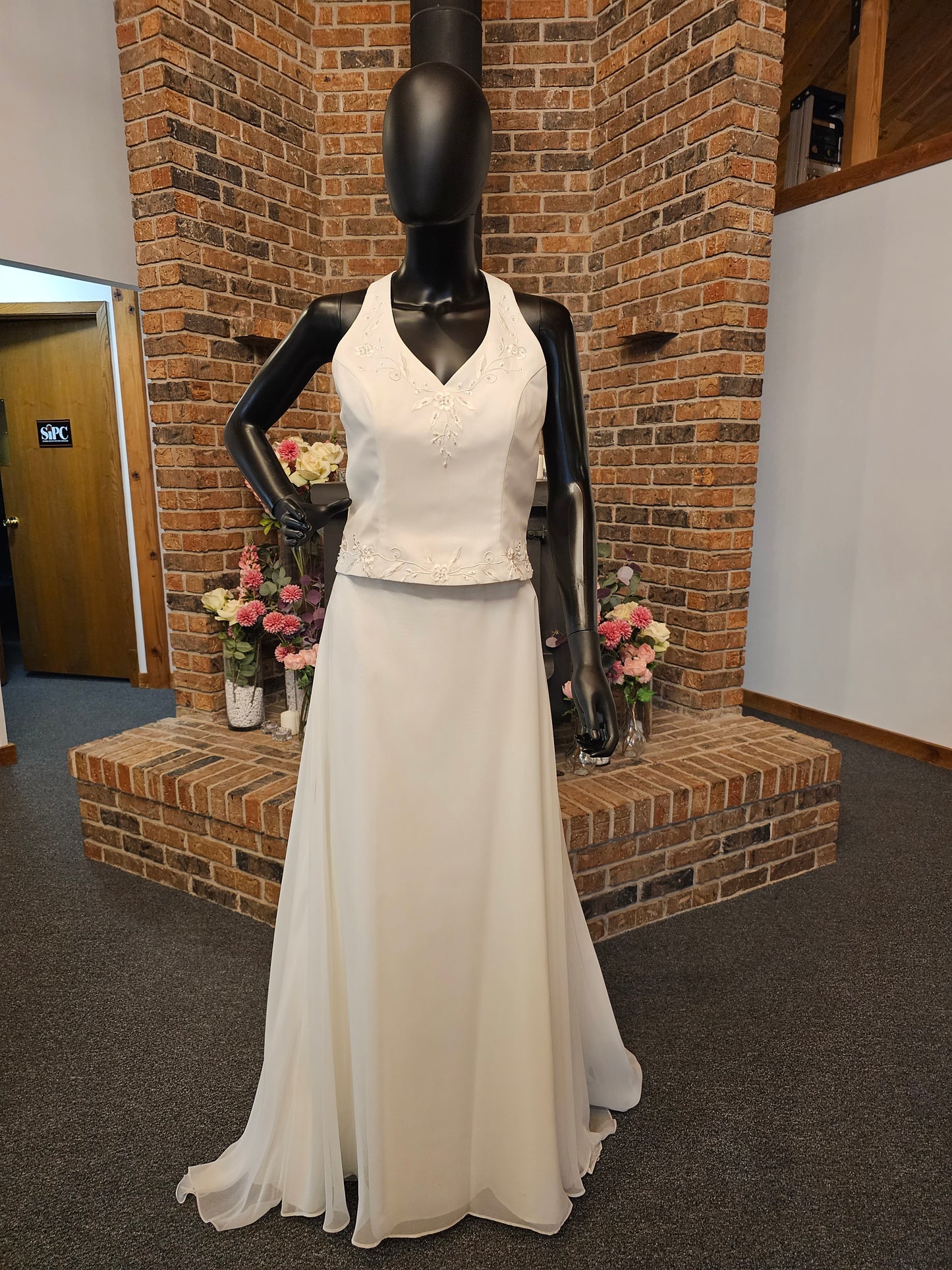 Ivory (2) Piece Wedding Gown