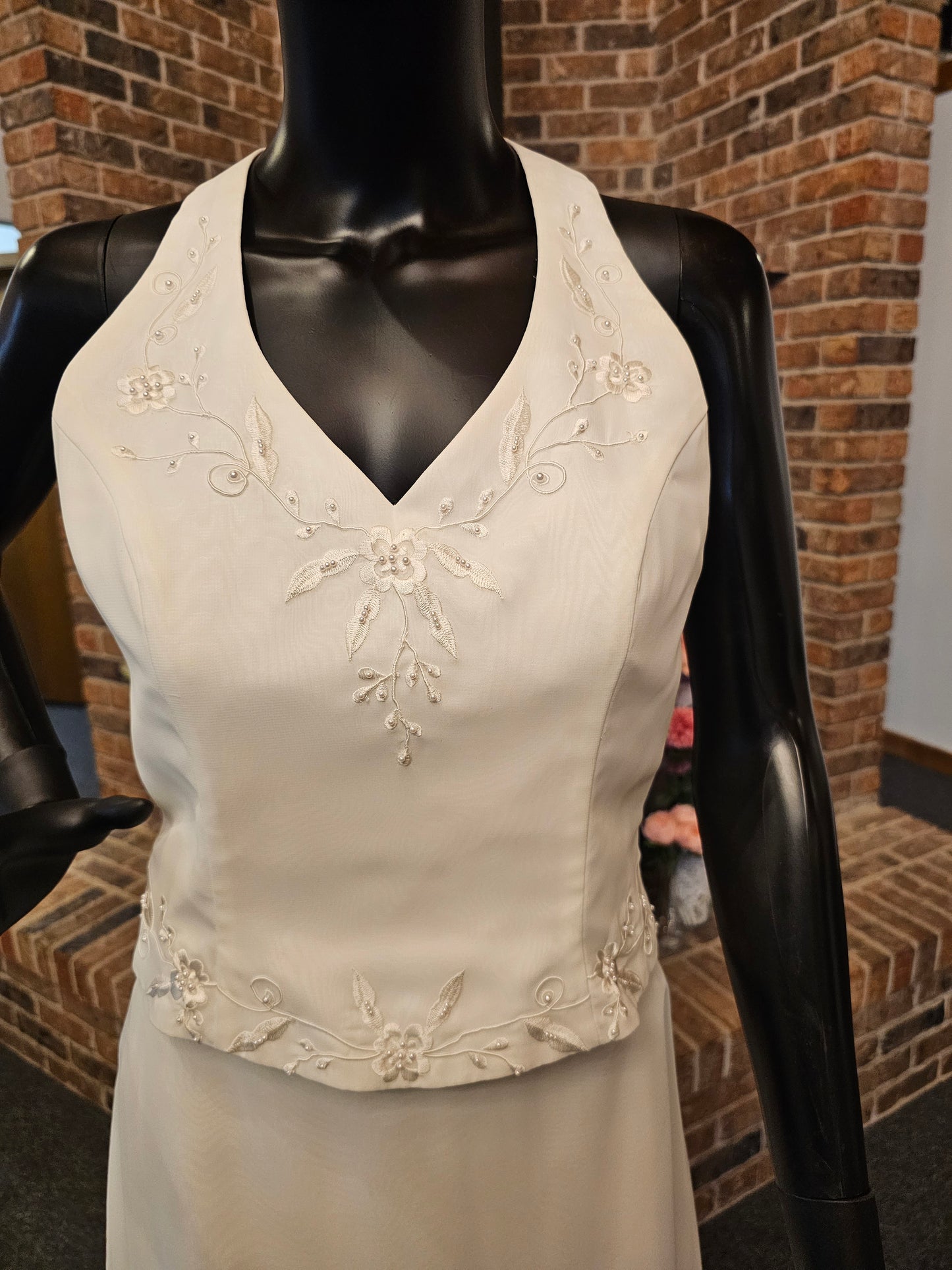 Ivory (2) Piece Wedding Gown