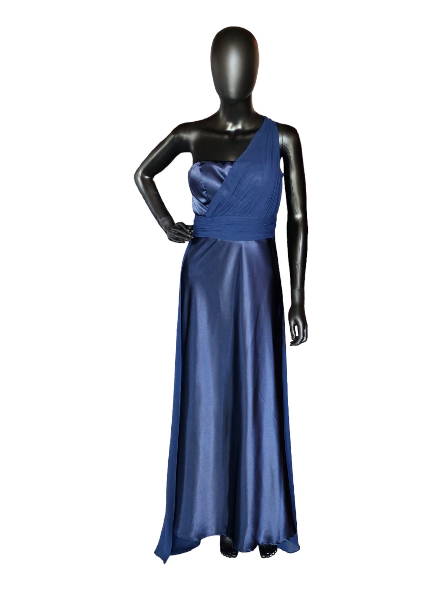 Navy Bari Jay Maxi Formal Gown