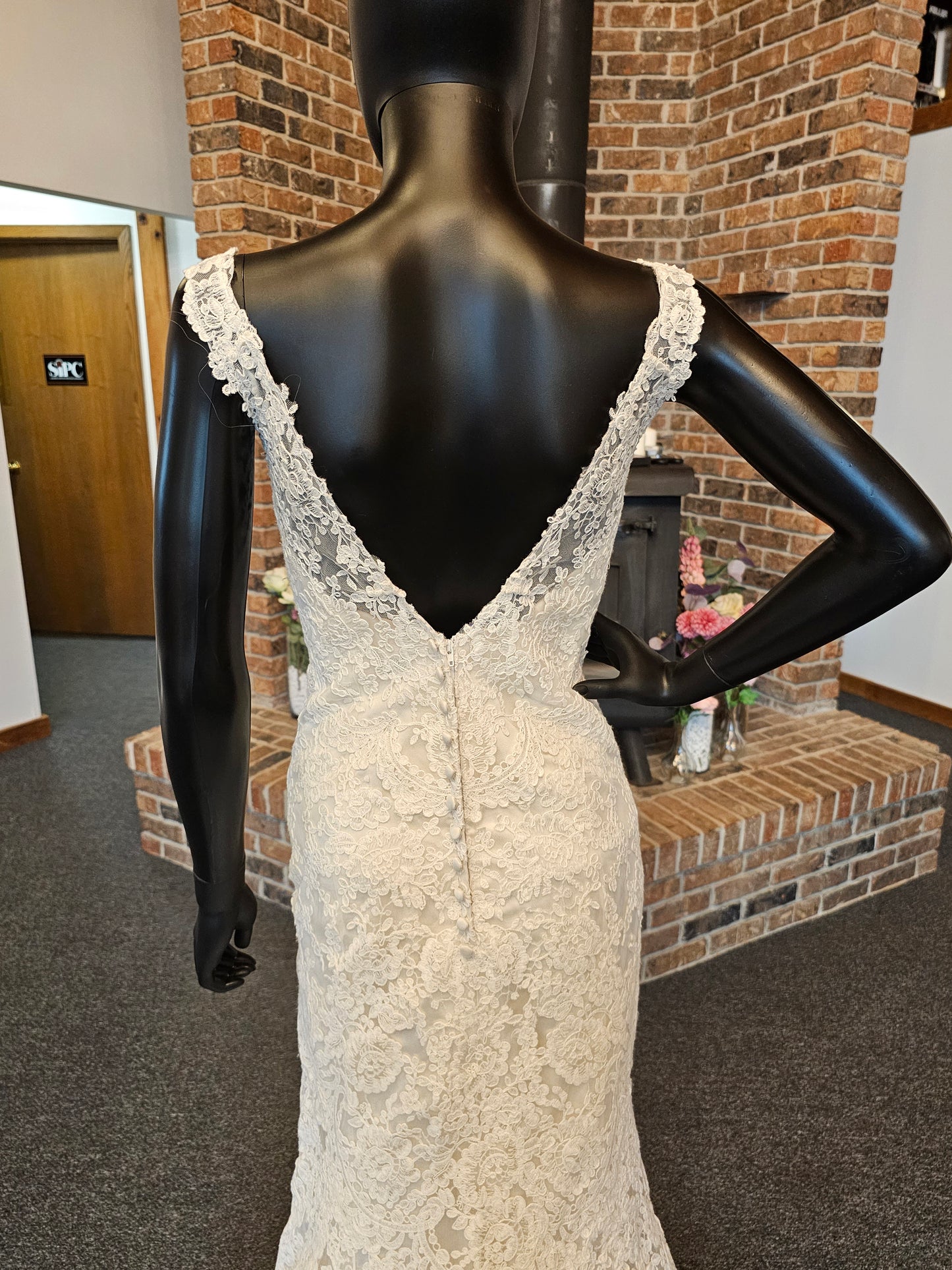 Stella York Lace Illusion Overlay Wedding Gown