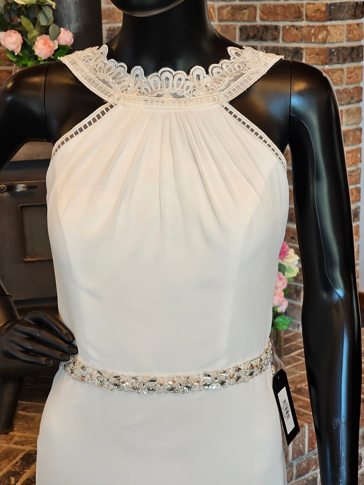 Chiffon Halter Wedding Gown