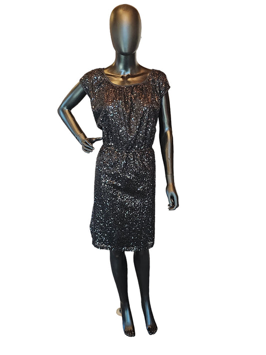 Black Sequin Sleeveless Dress / Party Dress / Cocktail Dress