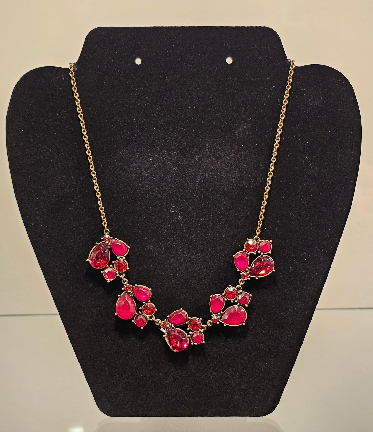 Ruby Aged Gold Necklace