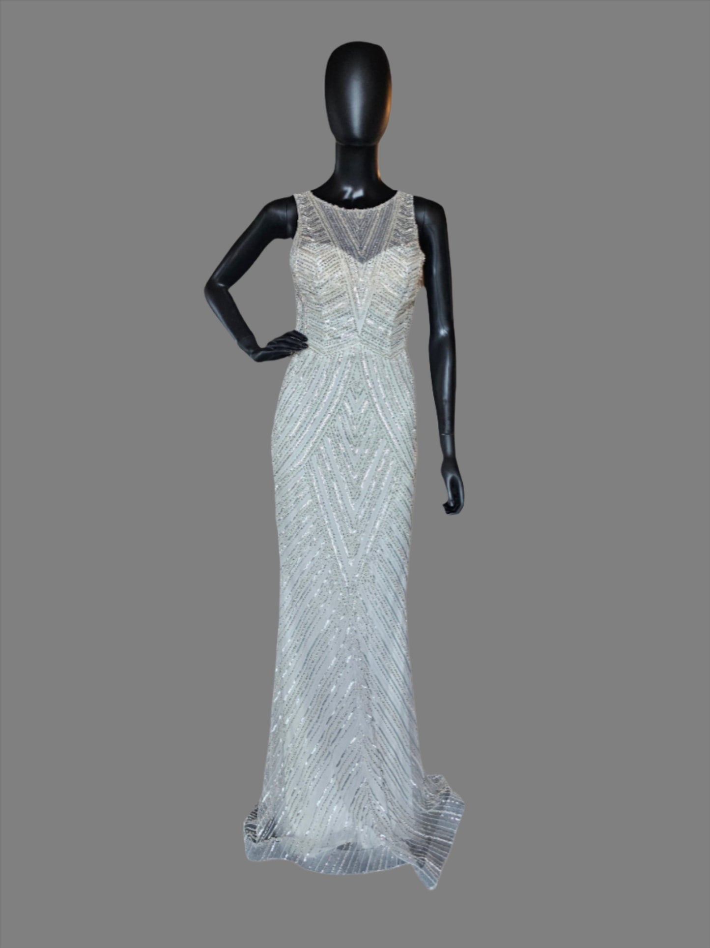 Ivory Nox Anabel Beaded Sheath Wedding Gown