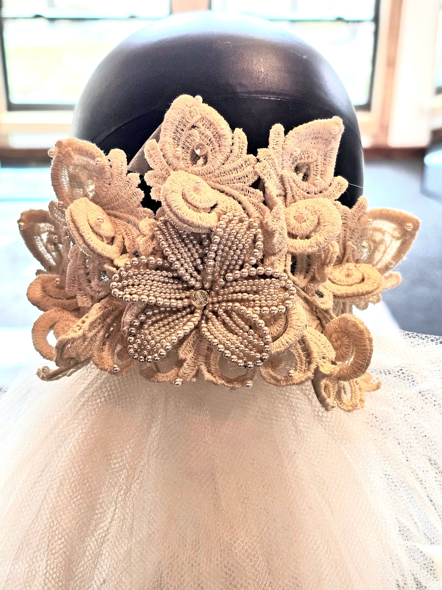 Vintage Floral Headpiece/Veil