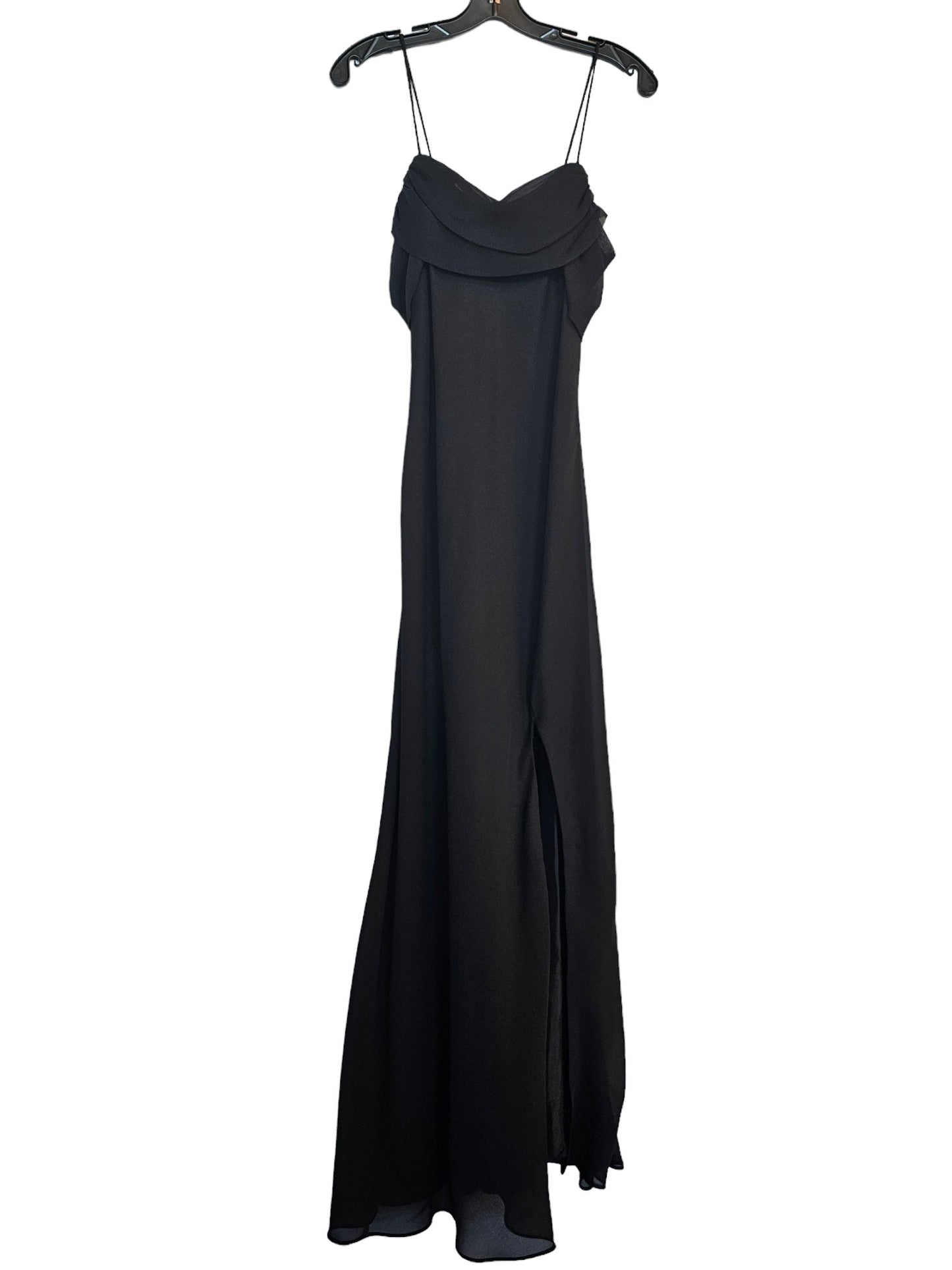 Black Cowl Neck Full Length Formal Gown / Bridesmaid