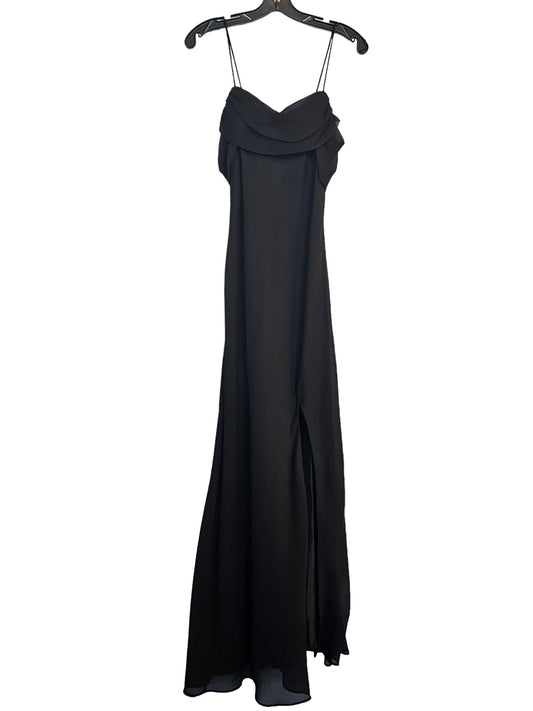 Black Cowl Neck Full Length Formal Gown / Bridesmaid