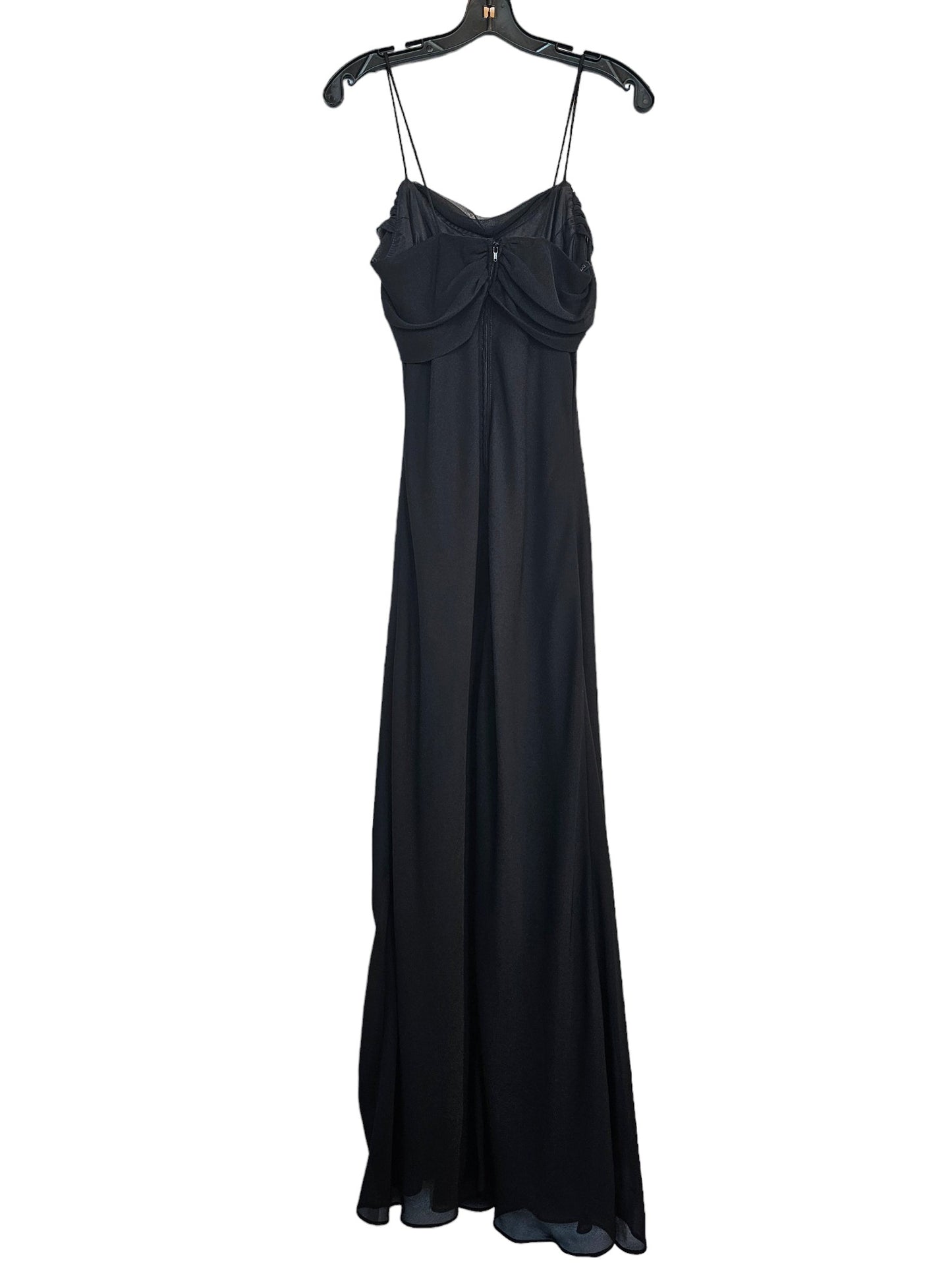 Black Cowl Neck Full Length Formal Gown / Bridesmaid