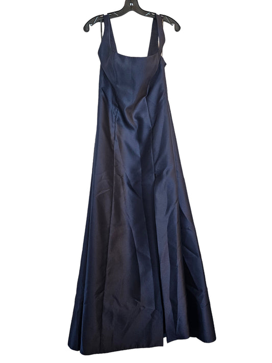 Alfred Sung Navy Twill Square Neck Bridesmaid